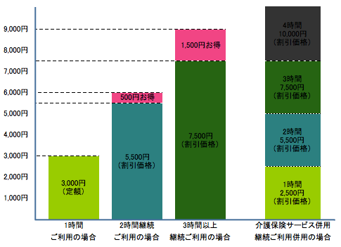 身体保護料金例